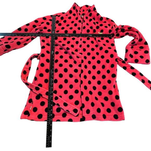 Victoria's Secret Bright PINK Women's XS Polka Dot Thick Soft Fleece Robe - Picture 14 of 16